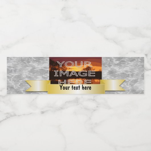 Aangepaste foto gepersonaliseerde waterfles labels waterfles etiket (Enkel label)