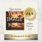 Aangepaste foto gepersonaliseerde wijnflesetikette wijn etiket (Enkel label)