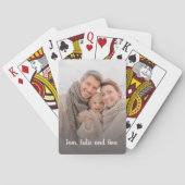 Aangepaste foto Gepersonaliseerde witte tekst Pokerkaarten (Achterkant)