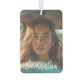 Aangepaste foto geschenk met persoonlijke naam luchtverfrisser (Achterkant)