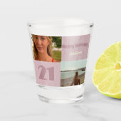 Aangepaste foto geschenken voor 21 jaar oud Vrouw  Shot Glas (Voorkant)