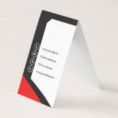 Aangepaste foto gevouwen Visitekaartje (Achterkant)