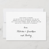 Aangepaste foto gewoon gehuwde aankondiging van he (Achterkant)