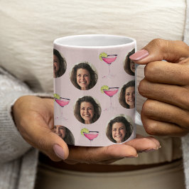Aangepaste foto gezicht & cocktail | Gepersonalise Koffiemok