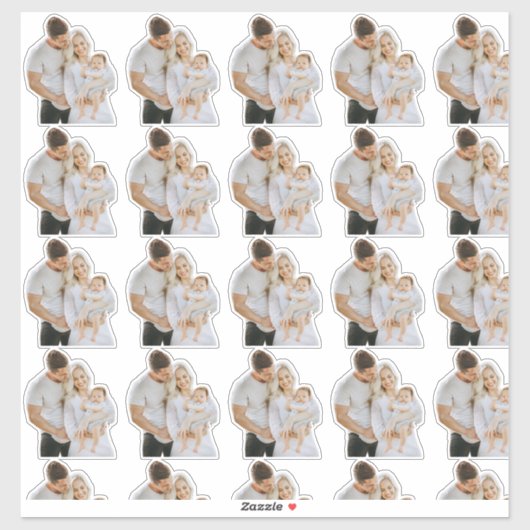 Aangepaste Foto Gezicht Die Cut Vinyl Waterdichte  Sticker (Vel)