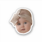 Aangepaste foto gezicht gepersonaliseerde gezicht sticker (Voorkant)