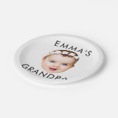 Aangepaste foto gezicht Moeder Oma Opa Verjaardag Papieren Bordje (Gekanteld)