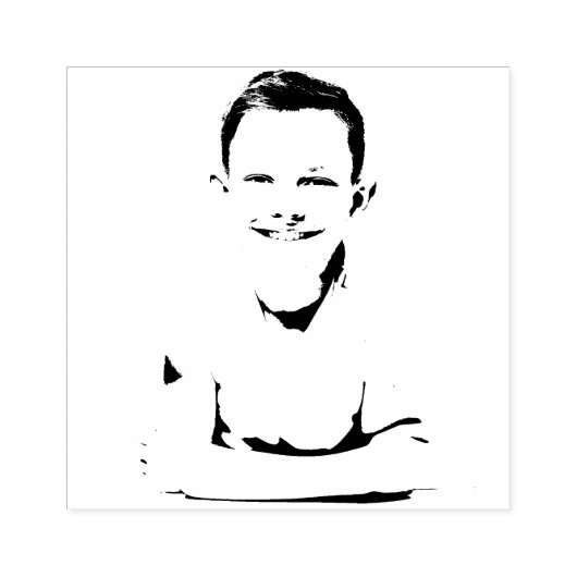 Aangepaste foto (gezicht) rubberstempel (Afrduk)