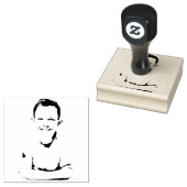 Aangepaste foto (gezicht) rubberstempel (Gestempeld)
