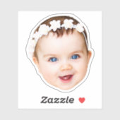 Aangepaste foto gezicht Stickers | Gepersonaliseer (Vel)