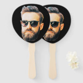 Aangepaste Foto Gezicht Verjaardag Favorieten vrij Handwaaier (Voorkant en achterkant)