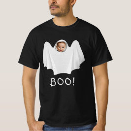 Aangepaste foto Ghost BOO Happy Halloween Spooky F T-shirt