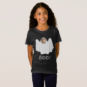 Aangepaste foto Ghost BOO Spooky Happy Halloween T-shirt (Voorkant volledig)