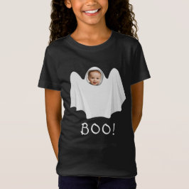 Aangepaste foto Ghost BOO Spooky Happy Halloween T-shirt