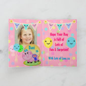 Aangepaste Foto Gilr's Varken Verjaardag Kaart (Binnen)
