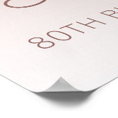 Aangepaste foto Glam Rose Gold 80ste verjaardag We Poster (Hoek)