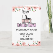 Aangepaste foto Glanzende Bachelorette Uitnodiging (Voorkant)