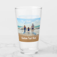 Aangepaste foto glas en tekst gepersonaliseerd cad