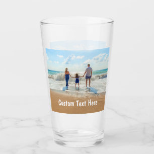 Aangepaste foto glas en tekst gepersonaliseerd cad