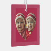 Aangepaste foto glas ornament (Voorkant Rechts)