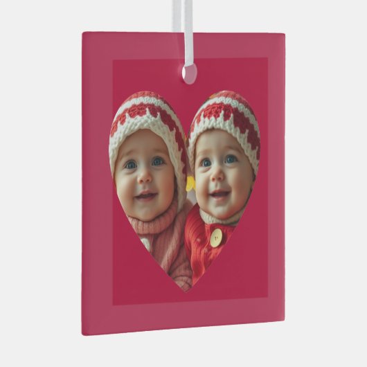 Aangepaste foto glas ornament (Voorkant Rechts)