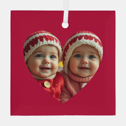 Aangepaste foto glas ornament (Achterkant)