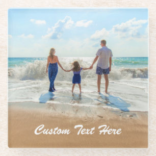 Aangepaste foto Glass Onderzetter Uw foto's en tek