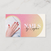 aangepaste foto Glitter Sparkling Nail Beauty Salo Visitekaartje (Voorkant)