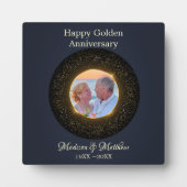 Aangepaste foto Glittering 50e Jubileum Plaque Fotoplaat (Voorkant)