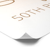 Aangepaste foto Gold 50e verjaardag Poster (Hoek)