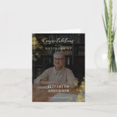 Aangepaste Foto Gold Confetti Retirement Medewerke Bedankkaart (Voorkant)