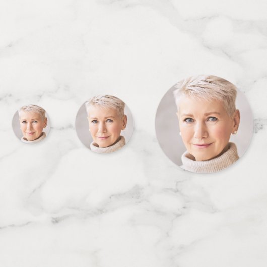 Aangepaste foto Gold Glitter Drip 50th Birthday Confetti (Achterkanten)