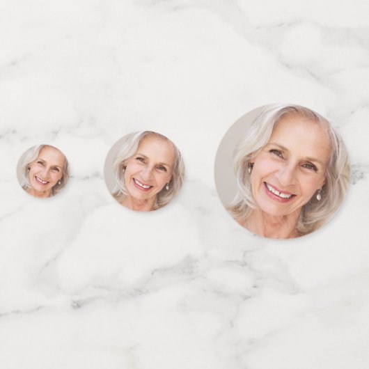 Aangepaste foto Gold Glitter Drip 60th Birthday Confetti (Achterkanten)