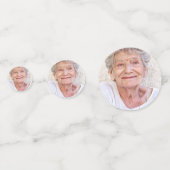 Aangepaste foto Gold Glitter Drip 90th Birthday Confetti (Achterkanten)