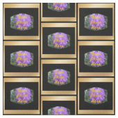 Aangepaste foto-Gold, zwart-vierkantsverbinding Stof (Swatch)