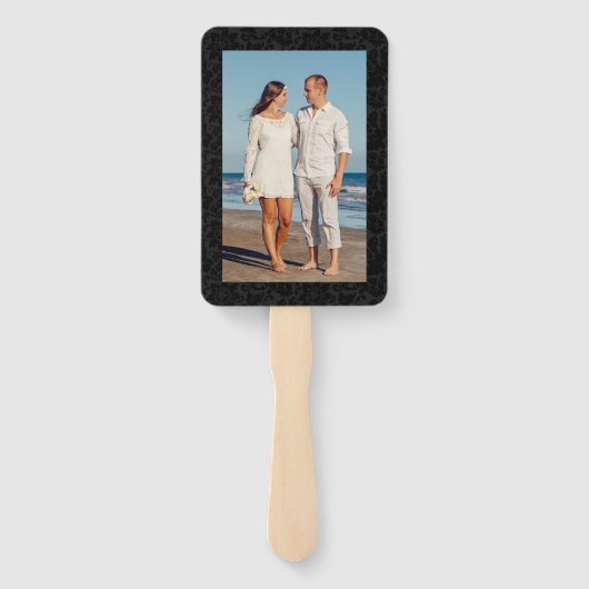 Aangepaste foto Golden Damask Handwaaier (Achterkant)