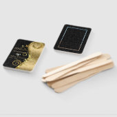 Aangepaste foto Golden Damask Handwaaier (Niet-gemonteerd)