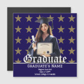 Aangepaste foto, Golden Stars Afstuderen Aankondig (Voorkant / Achterkant)