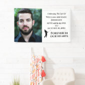 Aangepaste foto Golf Forever in ons hart Memorial Spandoek (Insitu)