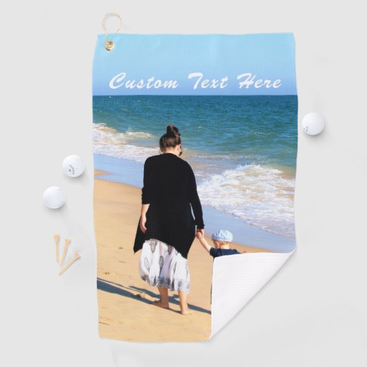 Aangepaste foto Golf handdoek met uw foto's en tek (Insitu)