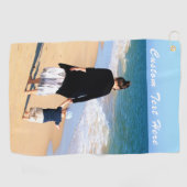 Aangepaste foto Golf handdoek met uw foto's en tek (Horizontaal)
