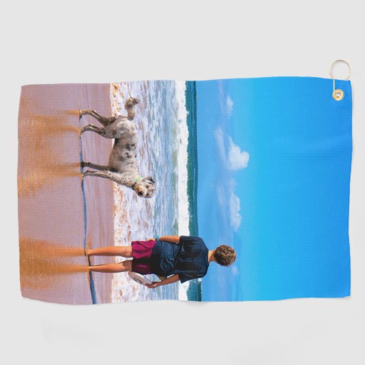 Aangepaste foto Golf handdoek met uw foto's ontwer (Horizontaal)