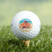 Aangepaste foto Golf zet je Summer Love Design Golfballen (Insitu Shirt)