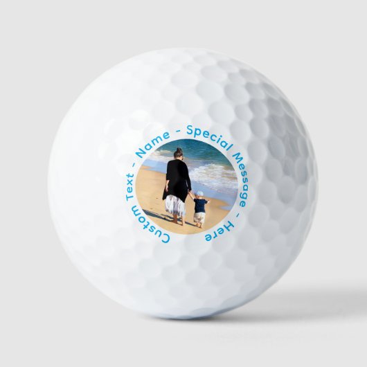 Aangepaste foto golfballen met uw foto's en tekst (Voorkant)