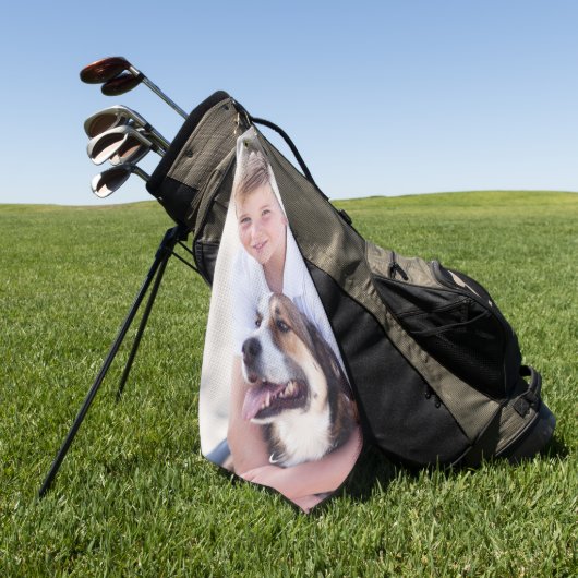 Aangepaste foto golfhanddoek (Groen)