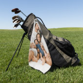 Aangepaste foto golfhanddoek (Groen)