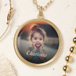 Aangepaste foto goud vergulden ketting<br><div class="desc">Creëer uw eigen gepersonaliseerde ketting met uw douane afbeelding. Voeg je favoriete foto, ontwerp of illustratie toe aan creëer iets heel uniek. Om deze sjabloon van het ontwerp uit te geven, klik "Verandering"en upload uw eigen afbeelding zoals hierboven getoond. Klik op 'Aanpassen' om tekst toe te voegen, lettertypen en kleuren...</div>