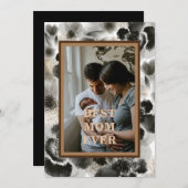 Aangepaste foto gouden bloem Moederdag Feestdagenkaart (Voorkant / Achterkant)