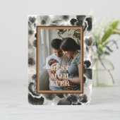 Aangepaste foto gouden bloem Moederdag Feestdagenkaart (Staand voorkant)