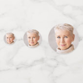Aangepaste foto gouden glitterslier 50e verjaardag confetti (Achterkanten)